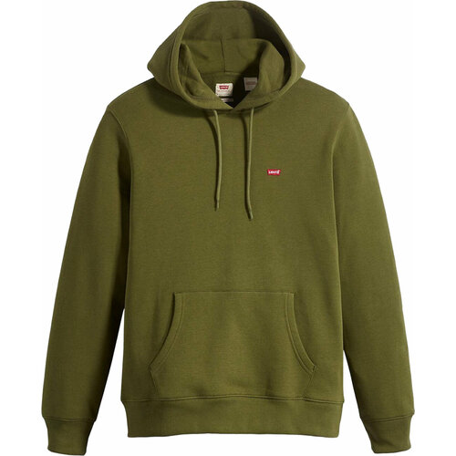 Худи Levi's, размер S, зеленый hoodies men sweatshirt spring pocket slim fit patchwork zip hooded sweatshirt men long sleeve sports fitness running sweatshirt