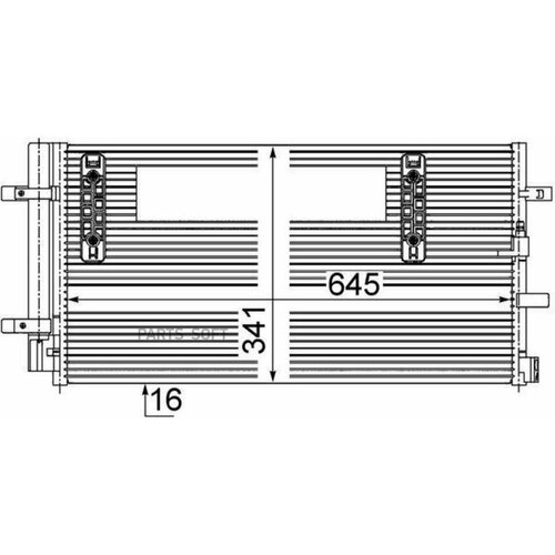 MAHLE AC457000S Радиатор кондиционера AUDI A4/A6/Q5 1.8TFSi/2.0TFSi/3.2FSi/2.0TDi/2.7TDi/3.0TDi 07=>