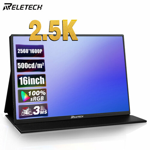 Reletech 16-дюймовый портативный монитор 1600P 25K игровой дисплей для коммутатора Steam Deck PS5 Xbox 1139900₽
