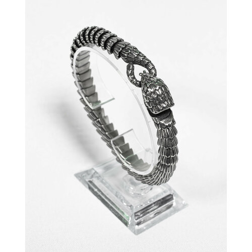 фото Жесткий браслет, 1 шт., размер 22 см, серебряный нет бренда