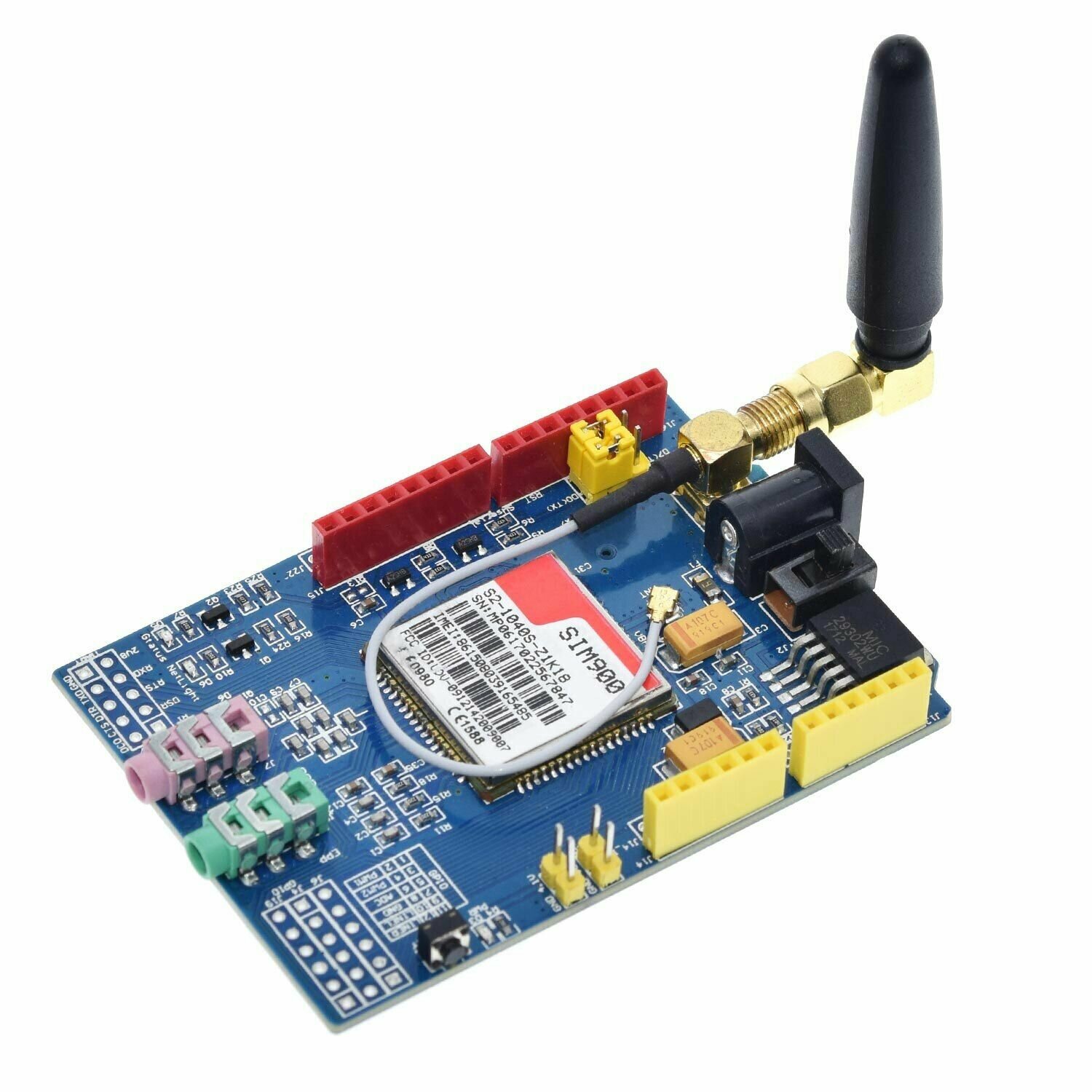 GSM GPRS Shield SIM900 с антенной для Arduino (5 штук)