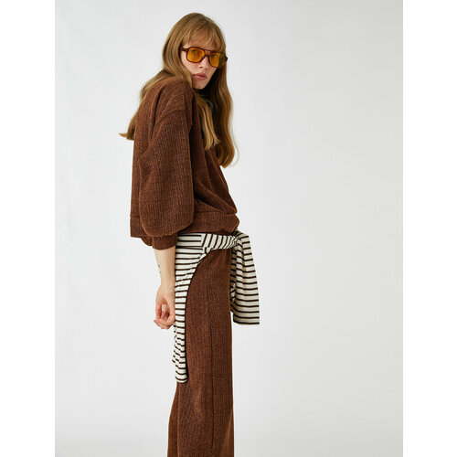 фото Свитер koton, размер l, коричневый