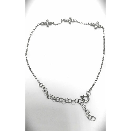 Браслет Эстерелла, серебро, 925 проба, родирование, фианит, длина 24 см.