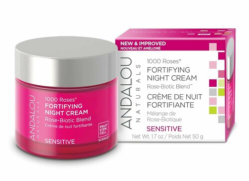 Andalou Naturals, 1000 Roses, увлажняющий ночной крем, для чувствительной кожи, 50 г