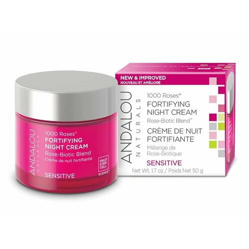 Andalou Naturals, 1000 Roses, увлажняющий ночной крем, для чувствительной кожи, 50 г