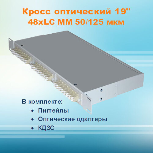 Кросс оптический стоечный СКРУ-1U19-A48-LC-MM50 (укомплектованный)