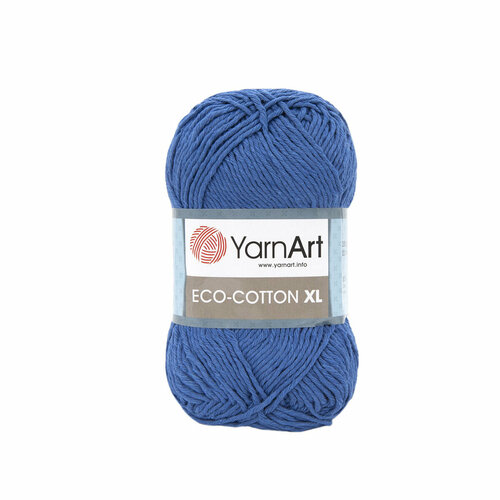 Пряжа для вязания YarnArt 'Eco Сotton XL' 200гр 220м (85% хлопок, 15% полиэстер) (774 синий), 5 мотков
