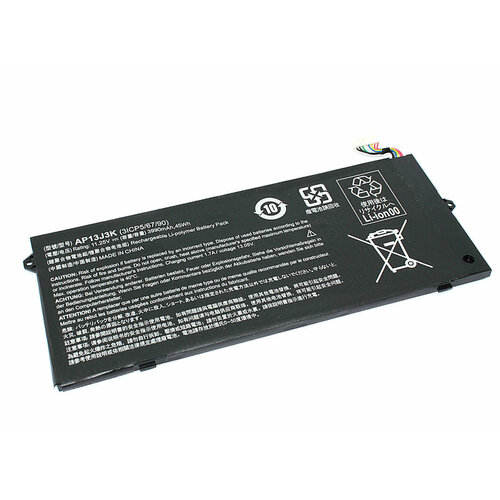 Аккумулятор для ноутбука Acer Chromebook 11 C732 (AP13J4K) 11,25V 3920mAh аккумуляторная батарея pitatel bt 096 для ноутбуков acer chromebook 11 c720 c740 ap13j4k 3950мач