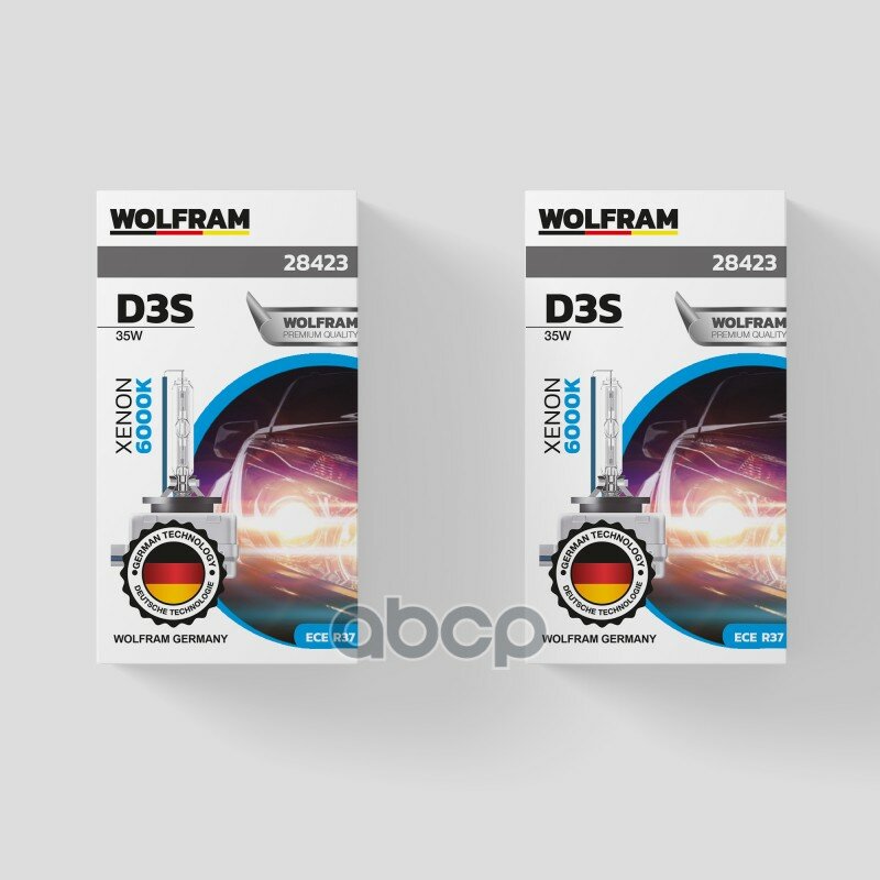 Лампа Ксеноновая D3s 6000K Wolfram Xenon White Vision 1 Шт. 28423 WOLFRAM арт. 28423