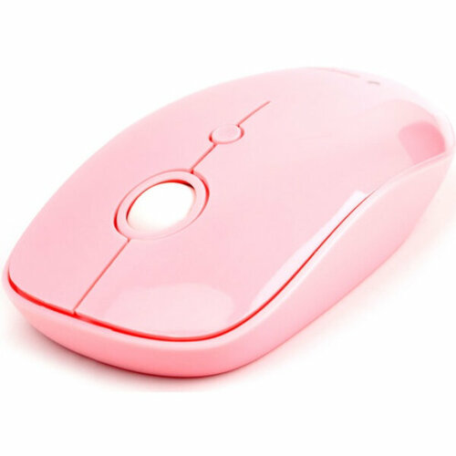 Мышь беспроводная Gembird MUSW-390, 2.4ГГц, 2 кнопки + колесо кнопка,1000DPI розовый глянец