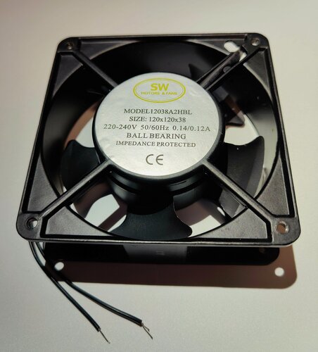 Изображение товара Вентилятор осевой YZ 120*120*38 BL 220V, 20W (ПКА, КИП, кпэм) код 120000069331, 120000060429