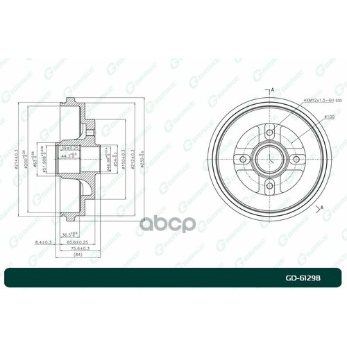 Барабан Тормозной G-Brake Gd-61298 G-BRAKE арт. GD61298