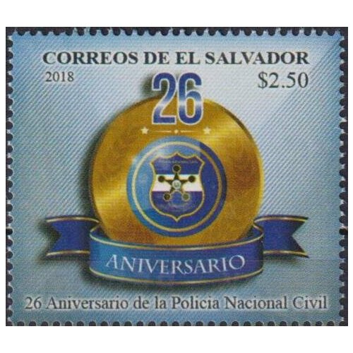 Почтовые марки Сальвадор 2018г. 26 лет Национальной гражданской полиции Полиция MNH