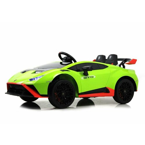 Другие электромобили Rivertoys Детский электромобиль Lamborghini Huracán STO (E888EE) зеленый