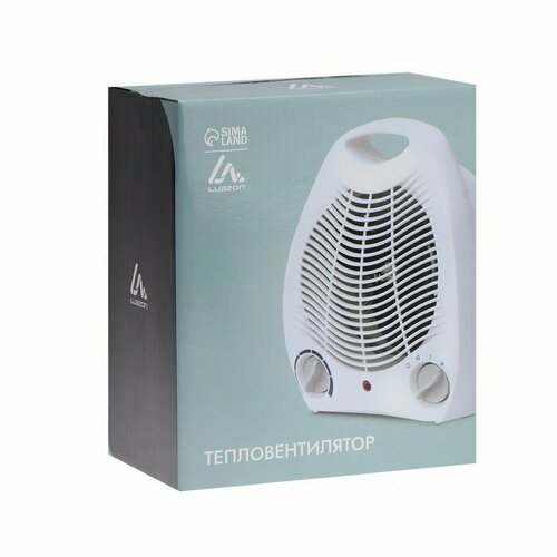 Тепловентилятор Luazon LTO-03 спиральный напольный 10002000 Вт 2 режима белый комплект из 2 шт 435600₽