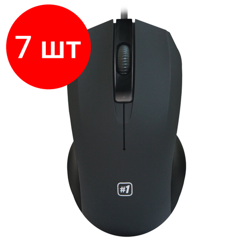 Комплект 7 шт Мышь проводная DEFENDER 1 MM-310 USB 2 кнопки 1 колесо-кнопка оптическая черная 52310 485600₽