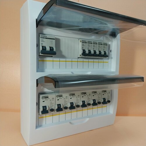 Изображение товара Щит электрический. 25А (5 кВт). 11 групп. ЩР-Н. ЭП-012. IP41 Пластик. Однофазный