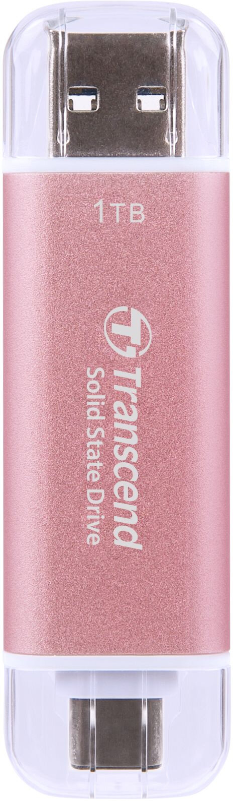 Накопитель SSD Transcend USB-C 1TB TS1TESD310P розовый USB-A — фото 4