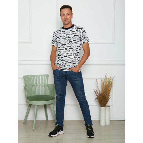 фото Футболка dariya & dionis, размер 56, белый, черный