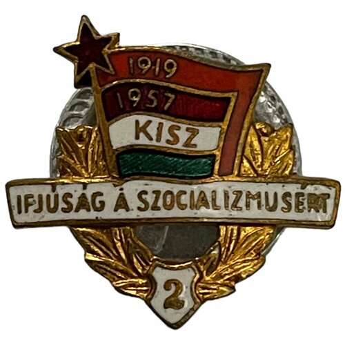 Знак Венгерский коммунистический союз молодежи. Молодежь за социализм 2 ст. Венгрия 1961-1980 гг.