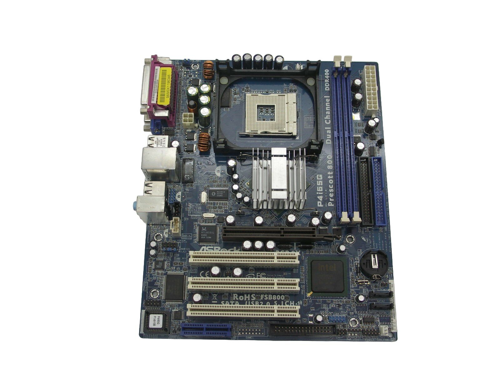 Материнская плата S-478 ASRock P4i65G 1.01 i865G/SATA/2xDDR/Sb/Lan/SVGA mATX