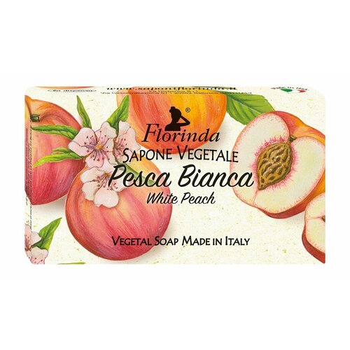 Мыло с ароматом белого персика / 200 мл / Florinda Soap White Peach мыло с ароматом лимона 200 мл florinda soap lemon