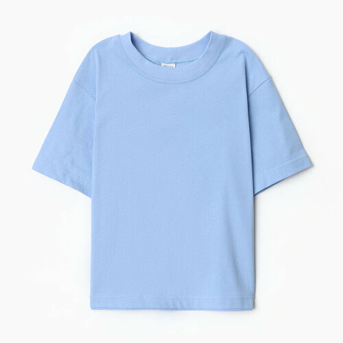 Футболка Minaku, размер 158, голубой футболка снег хлопок однотонная размер 158 голубой
