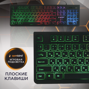 Проводная клавиатура Gembird KB-250L, USB