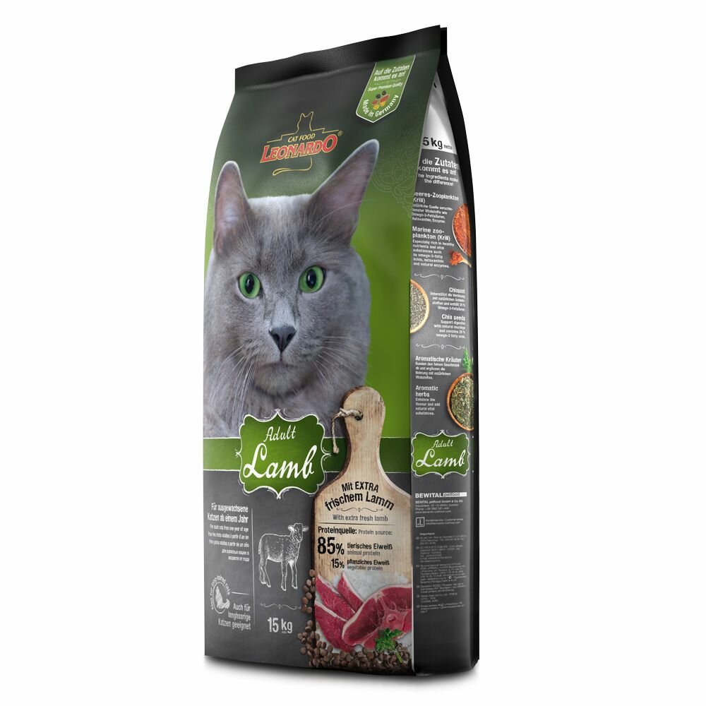 Сухой корм для кошек Leonardo Adult with Lamb 7,5 кг - фото №7