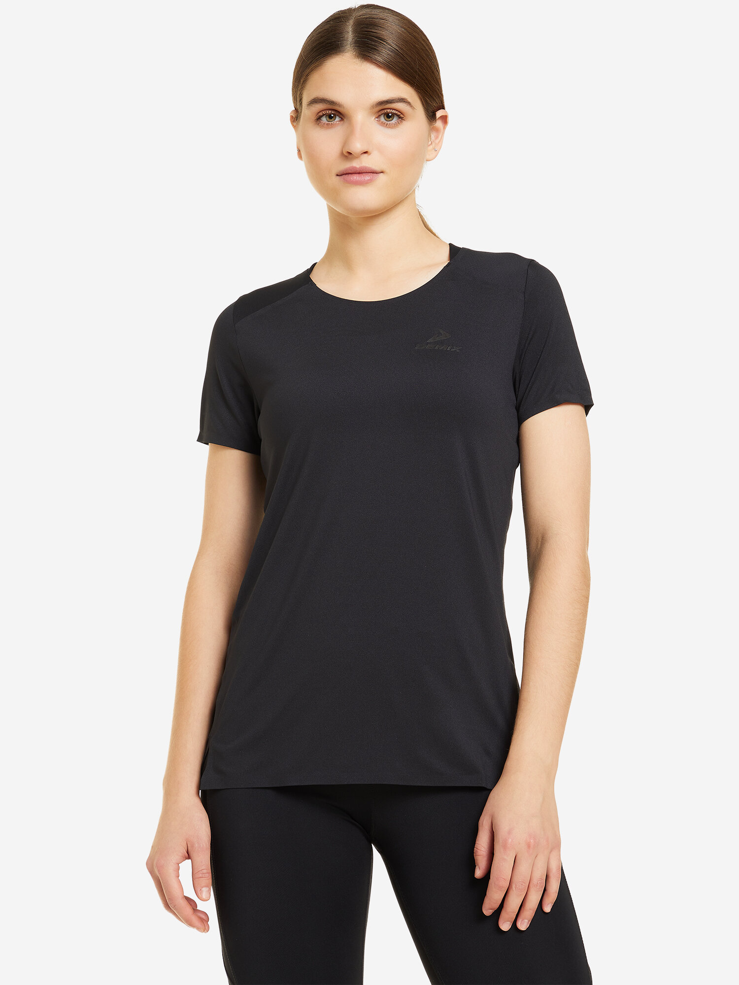 Футболка спортивная Demix W D Running Urban Tech S T-shirt, размер 50, черный