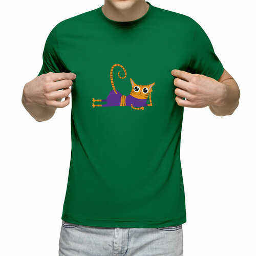Футболка Us Basic, размер L, зеленый мужская футболка благодарный котик s синий