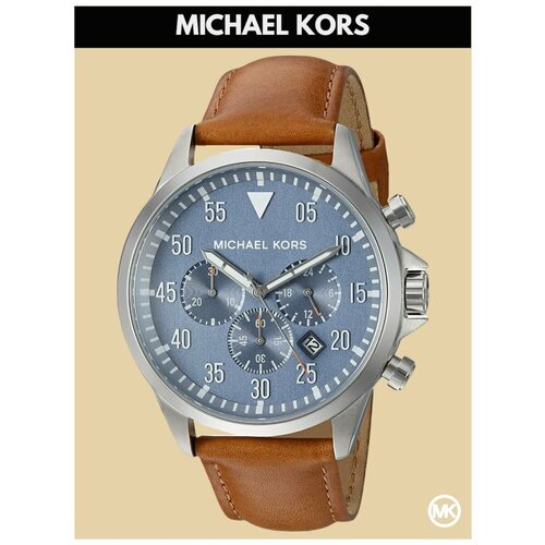 фото Наручные часы michael kors m8490k, коричневый, серебряный