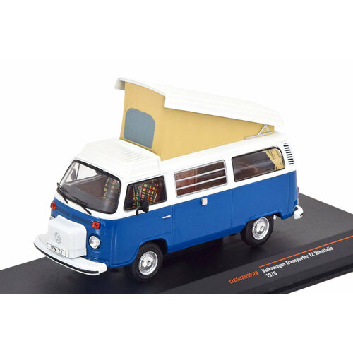 VW volkswagen T2 westfalia кэмпер с подъемной крышей 1978 dark blue/white