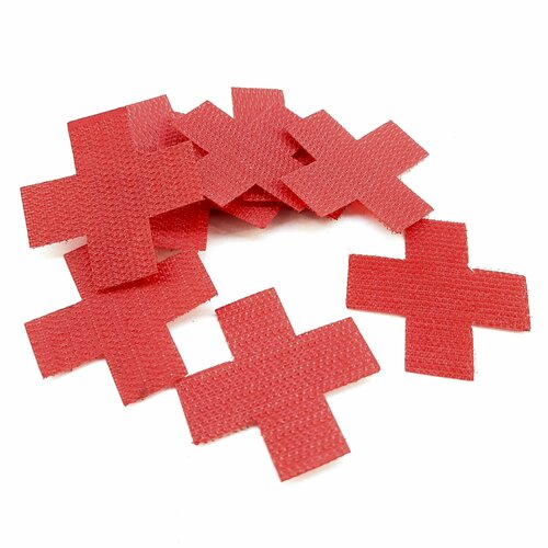 Патч крест красный Velcro комплект 10 штук для подсумка аптечки