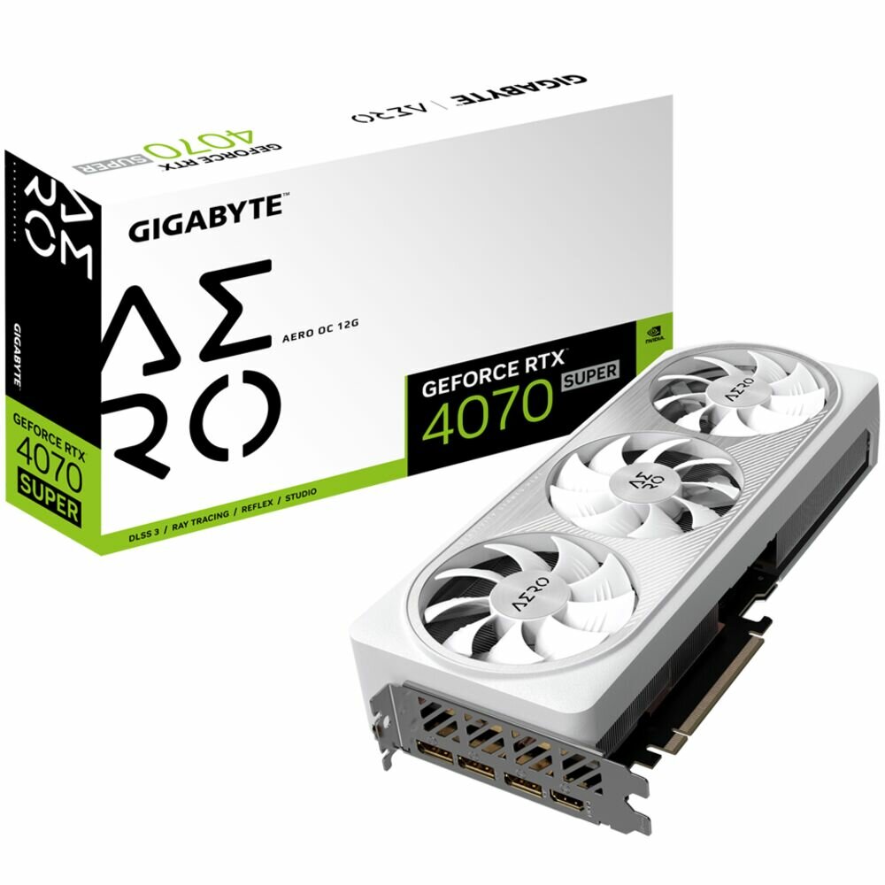 Видеокарта GIGABYTE GeForce RTX 4070 SUPER AERO OC 12G (GV-N407SAERO OC-12GD)