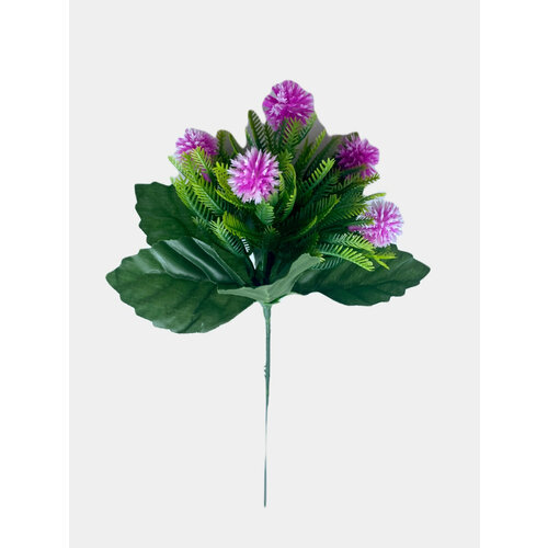 Искусственные цветы Гомфрена шаровидная пластиковый букет 1-3 шт в комплекте Цвет Бронзовый 499₽