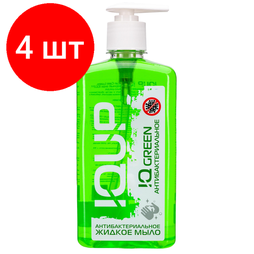 Комплект 4 штук, Мыло жидкое IQUP Clean Care Luxe антибактериальное помпа-дозатор ПЭТ 0.5л жидкое мыло clean care luxe 5 л пэт для рук с дезинфицирующим эффектом hrc