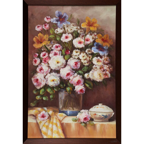 Картина на холсте для интерьера на стену в квартиру офис гостиную спальню интерьернаяГеоргины натюрморт 24916₽