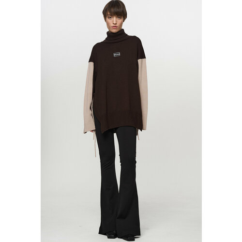 фото Свитер muus, размер onesize, коричневый, бежевый