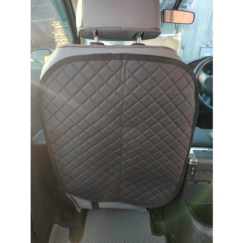 Защитная накидка от ног из экокожи (черная без карманов)