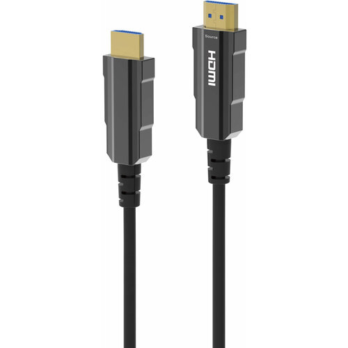 Кабель аудио-видео Digma HDMI (m)/HDMI (m) 50м. позолоч. конт. черный (HDMI-AOC2.1-50) кабель аудио видео buro hdmi m displayport m 3м позолоч конт черный hdmi dp 3m