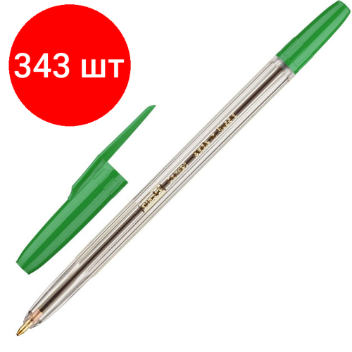 Комплект 343 штук, Ручка шариковая неавтомат. Attache Corvet зеленая, 0.7мм
