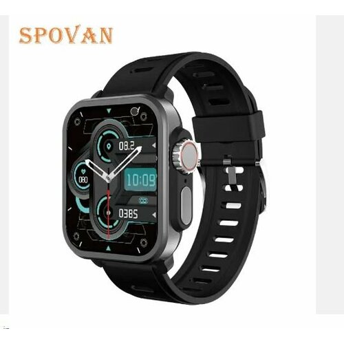 Spovan Новые Смарт-часы черные ECG Smartwatch PPG EKG Body Temperature Spo2 Smart Watches