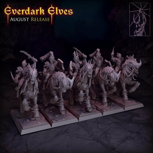 Warhammer Dark elves mount regiment/Полк коней темных эльфов