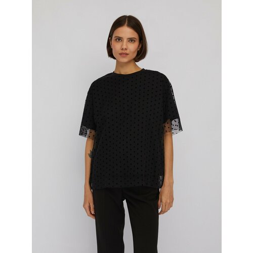 фото Футболка zolla, размер m, черный