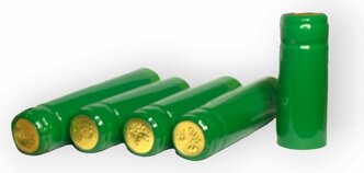Термоколпачки для винных бутылок Зеленые, 30*50 мм, 25 штук