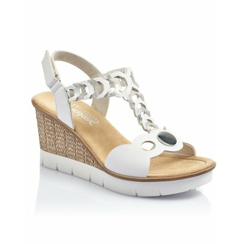 фото Босоножки rieker, размер 40, белый