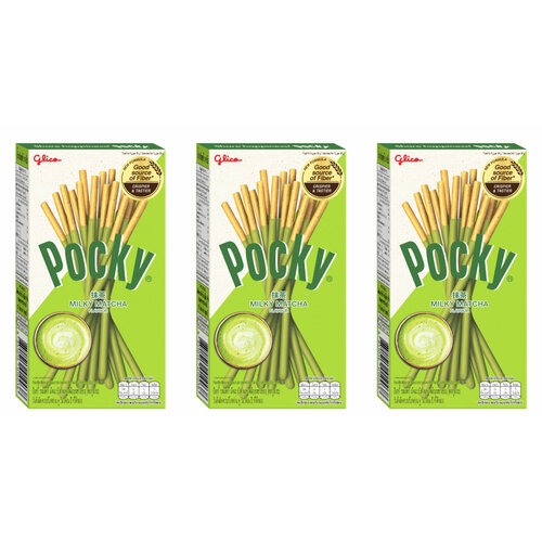 Glico Печенье Pocky с зеленым чаем, 33-39 г, 3 уп