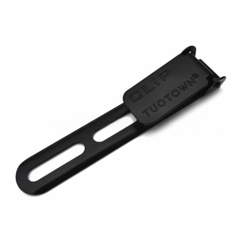 Клипса металлическая TUOTOWN CLIP-03, многофункциональная, сталь, черная матовая