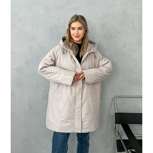 фото Куртка , размер 60(60-62), бежевый нет бренда